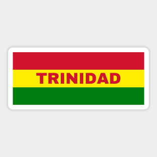 Trinidad City in Bolivian Flag Colors Sticker